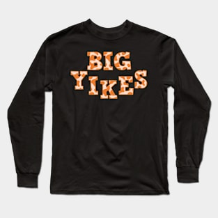 Big Yikes Giraffe Animal Print Bold Text Long Sleeve T-Shirt